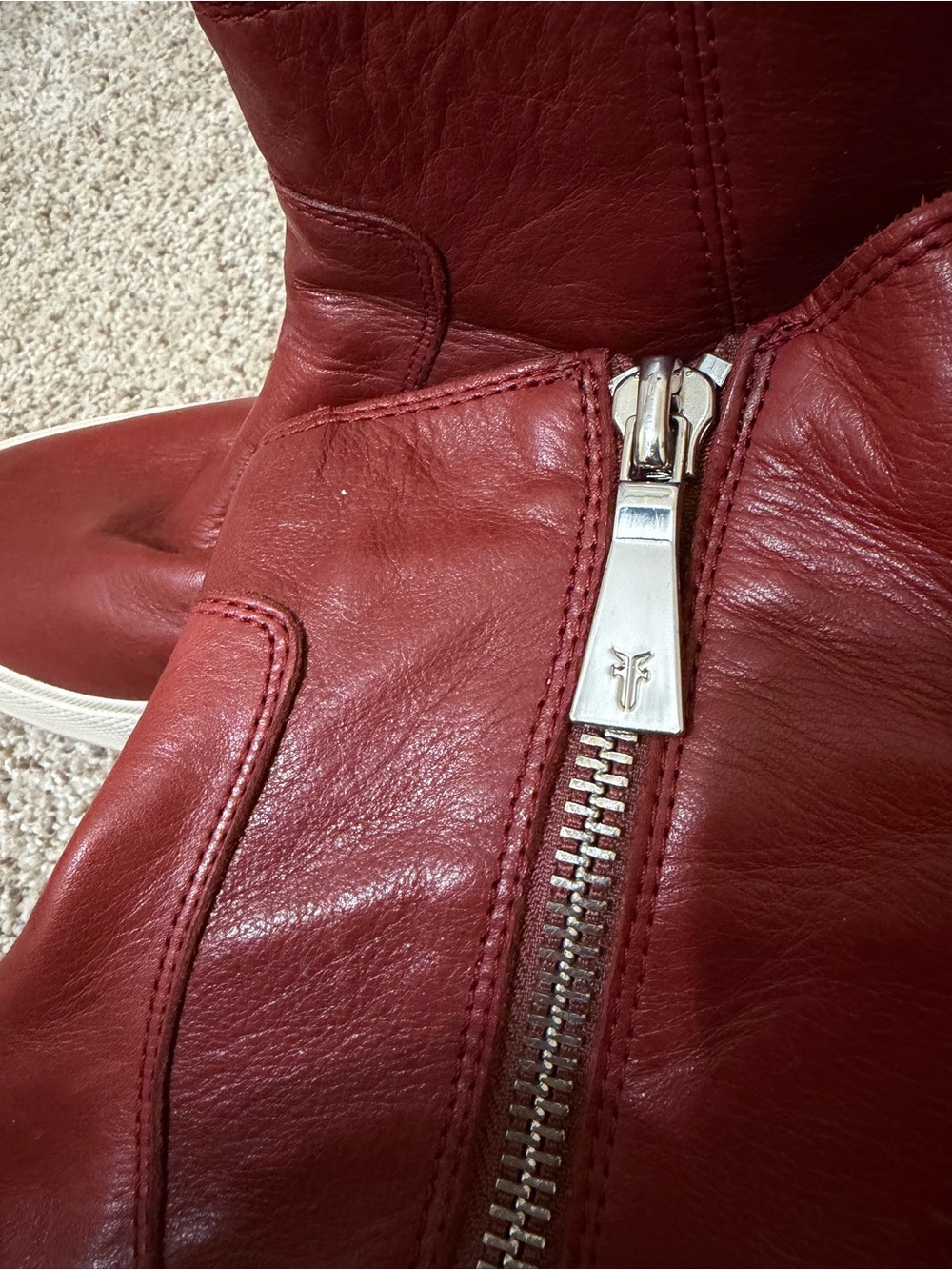 FRYE Gia Women’s Leather High Top Zip Sneakers – Size 9.5 - Picture 8 of 13